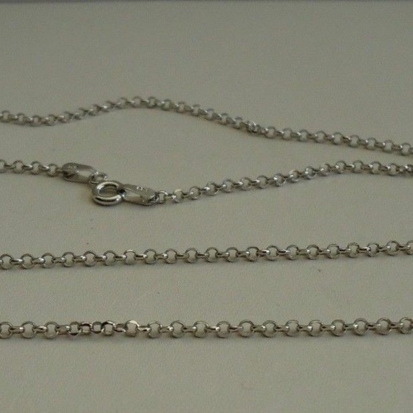 Italian 22" Rolo Chain with Real 925 Sterling Silver - Picture 3 of 5